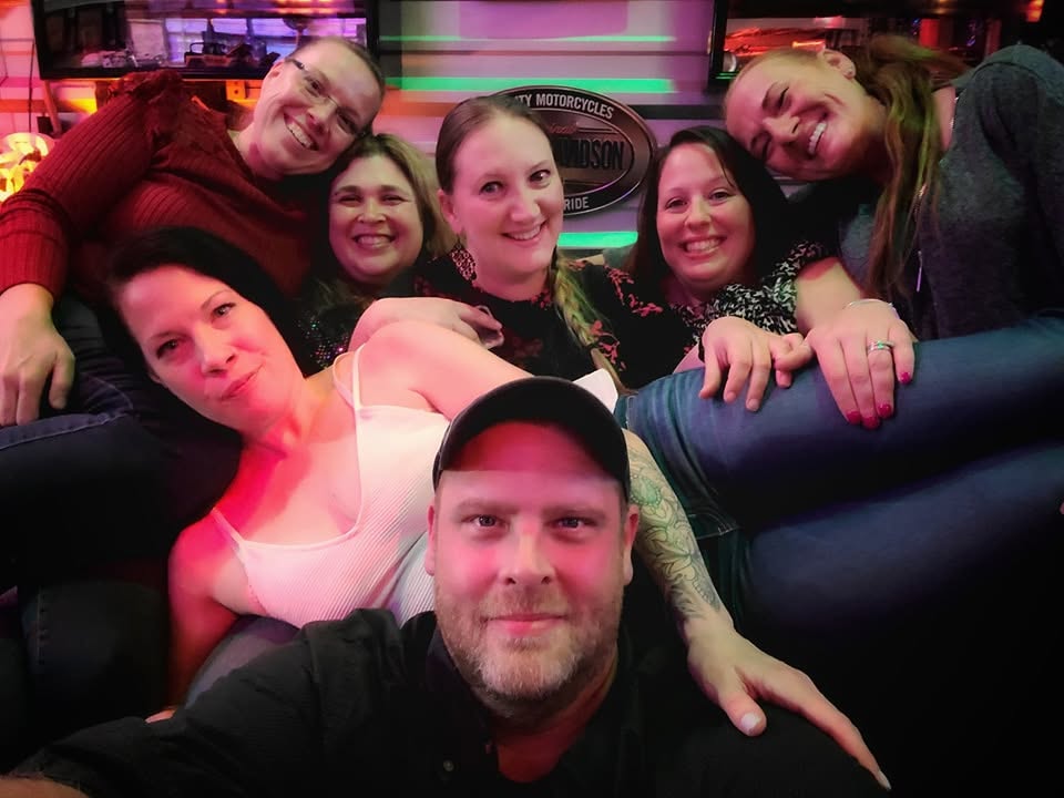 Out with friends